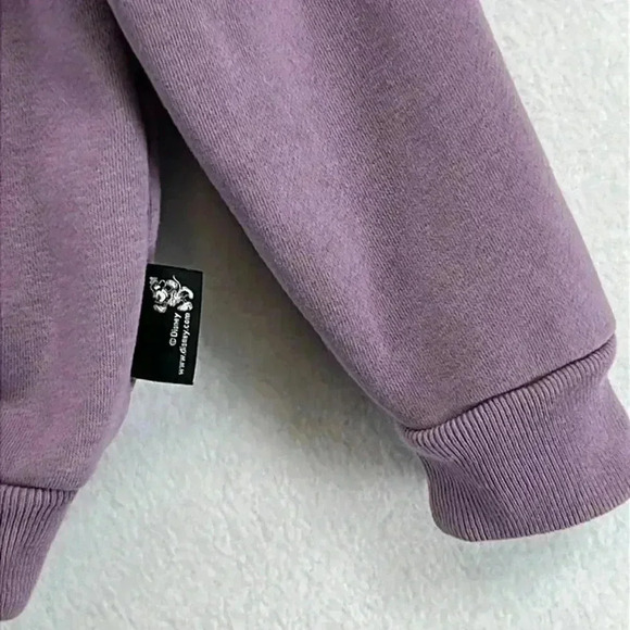 GAP x Disney Girls Hoodie Sweatshirt Size 4 Lavender Graphic Cotton/Polyester - Picture 6 of 11